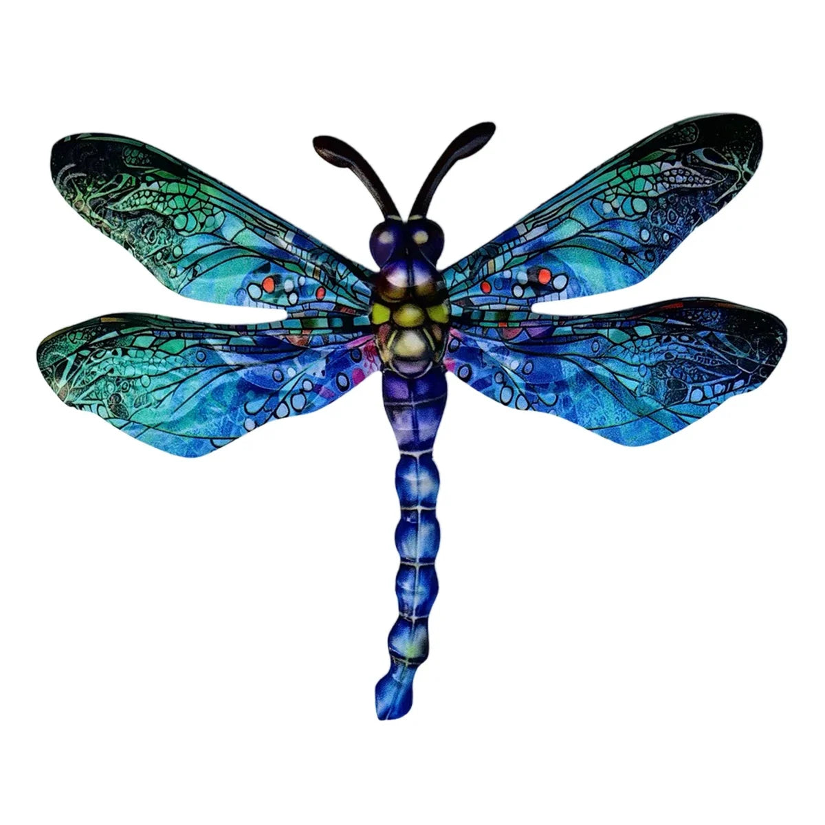 IronFly 3D Metall Libellen Wanddekoration | Schmiedeeisen Skulptur | Garten & Haus