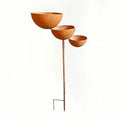 Aurevista Vogeltränke Gartenstecker | 3-stufiges Regenwasserschalen-Design | Metall | 61 x 23 cm