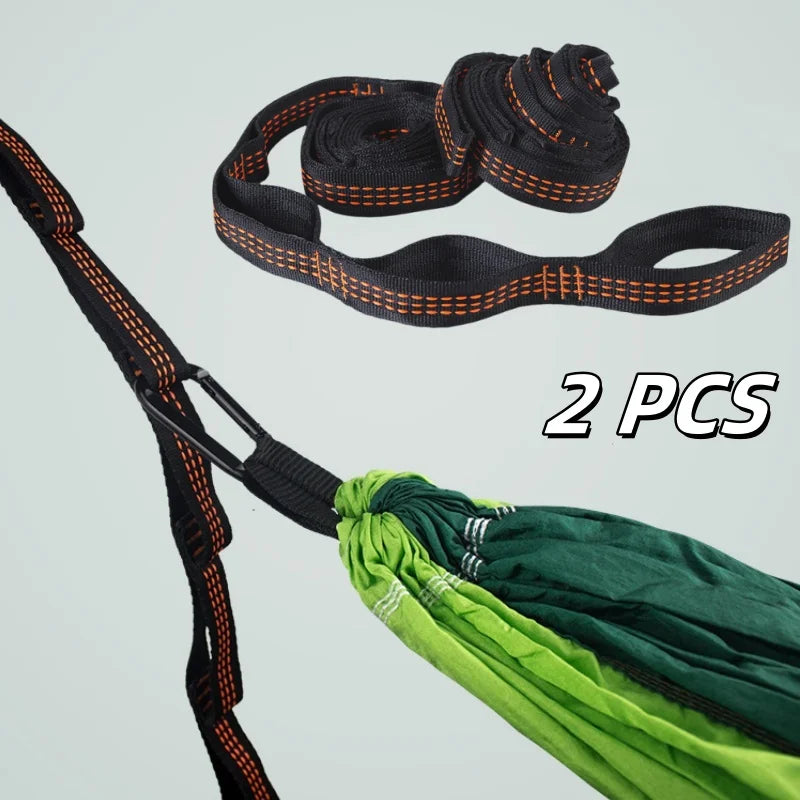 Hängkraft Hängematten Befestigungsset | 600 lbs Tragkraft | Polyester Gurte mit 5 Ringen | 2er Set