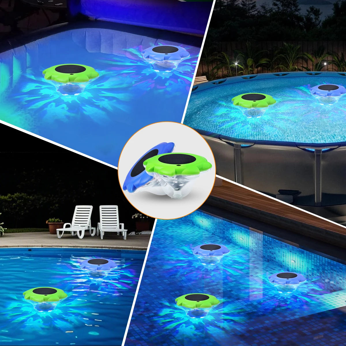 LUMISPHERE Solar Poolleuchte schwimmend | RGB Farbwechsel | IP68 wasserdicht | Automatik Sensor | Outdoor