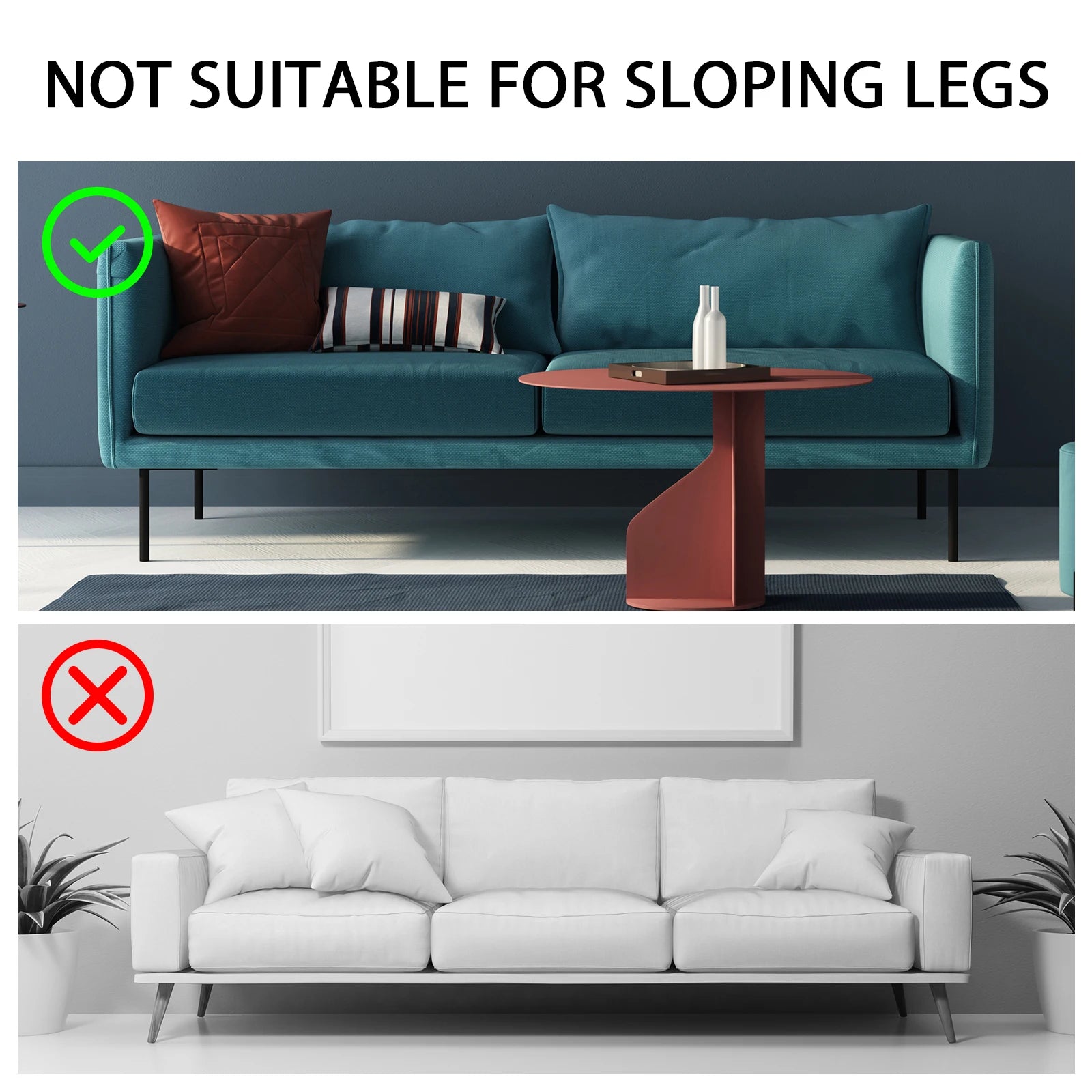 Elevato 4er-Set Verstellbare Möbelfüße | Aluminium | Stuhl, Sofa & Tisch | 5–10 cm Höhe
