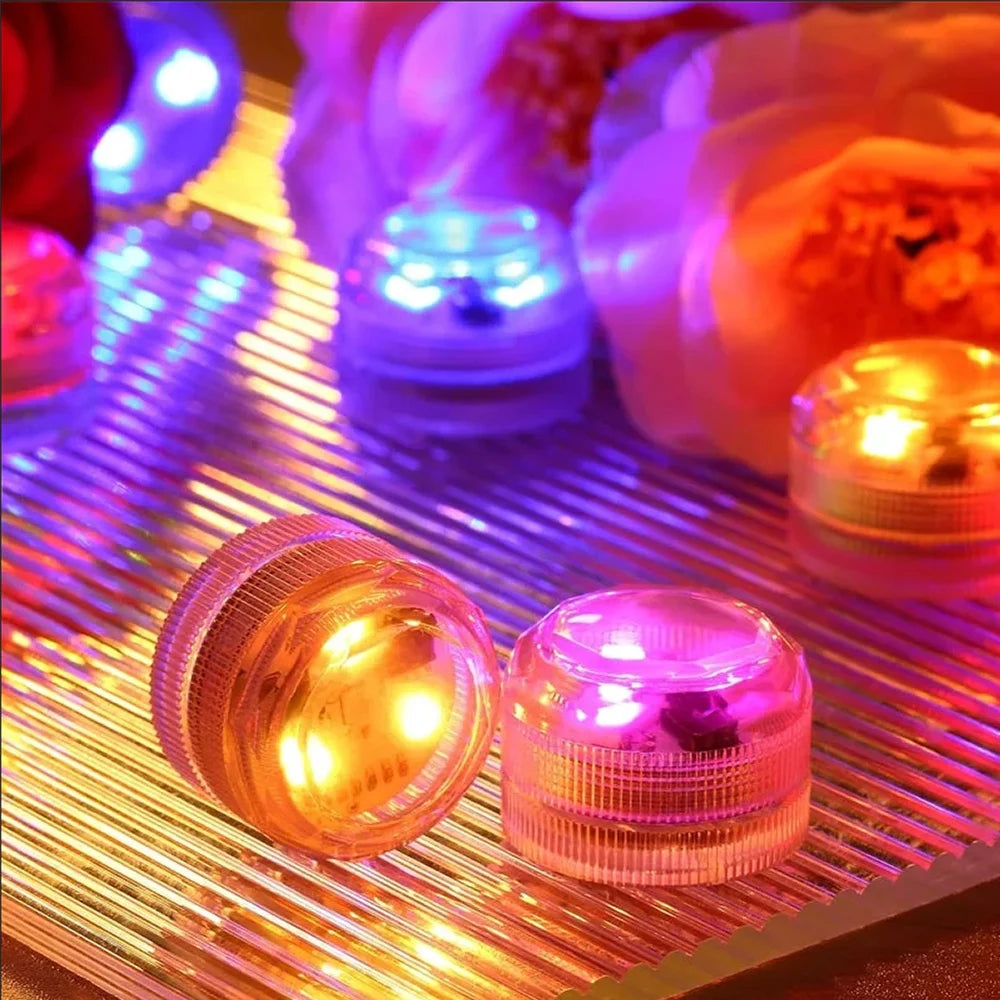 AquaGlow Mini Unterwasser-LED Lichter | RGB Farbwechsel | Fernbedienung | Wasserdicht