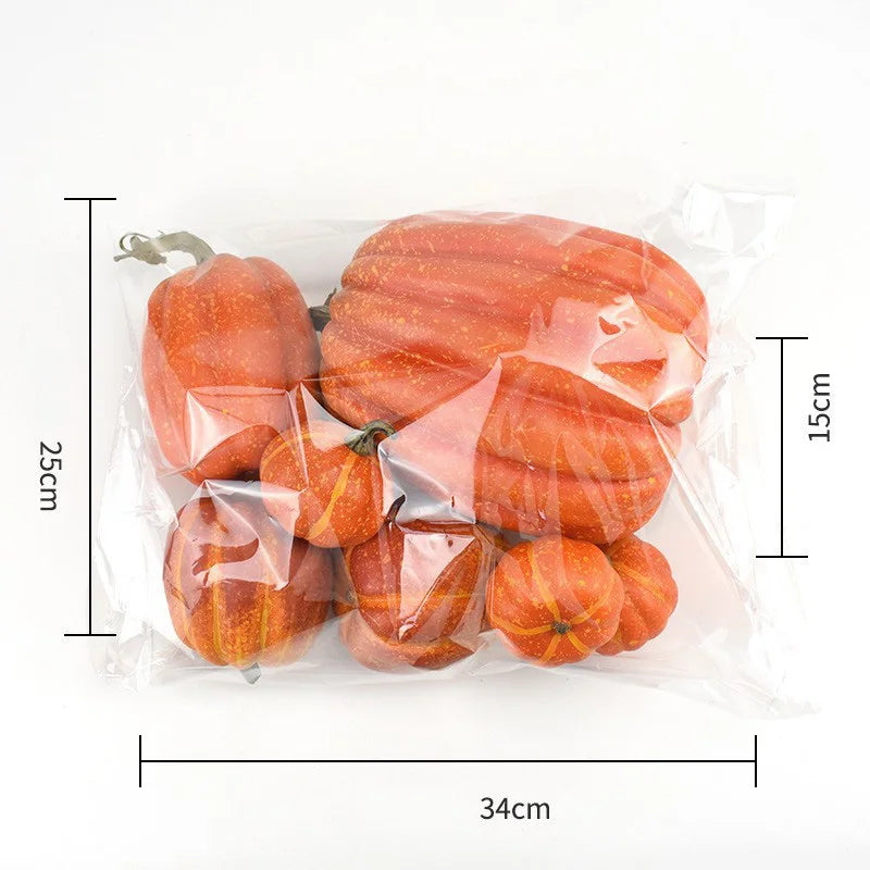 Decorative Pumpkins PumpkinCharm | 7-Piece Set | Autumn & Halloween Decor | Lightweight & Reusable