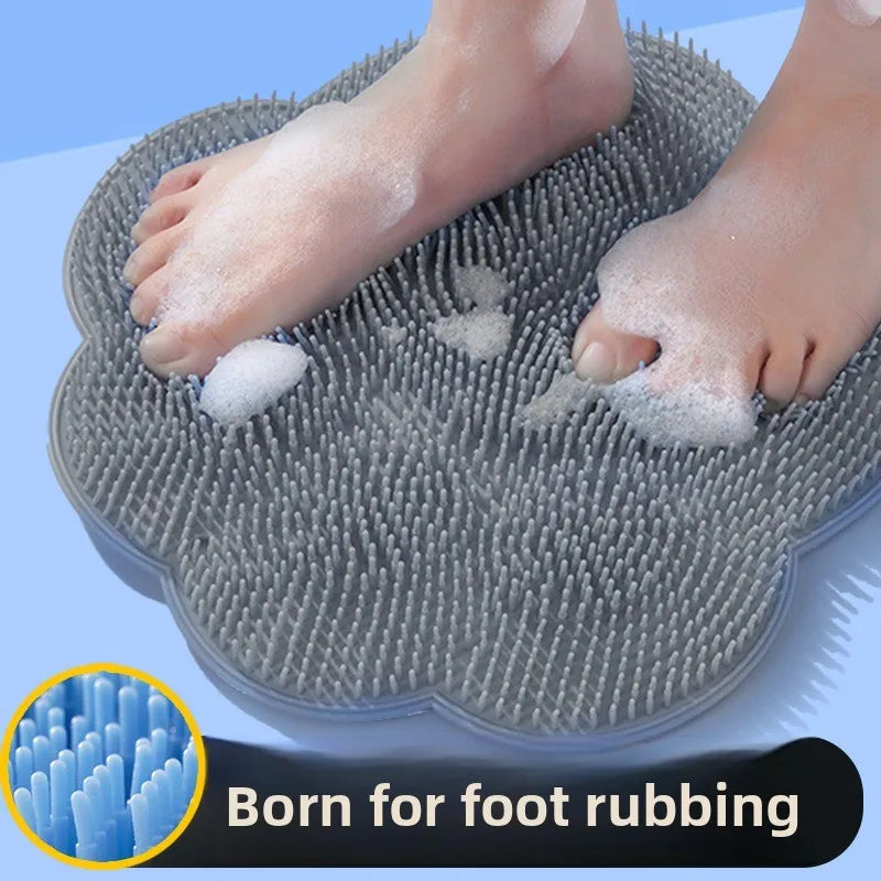 PureStep | Fuß- & Rückenpeelingmatte | Rutschfeste Reinigungsbürste | Tiefenreinigung mit Saugnäpfen