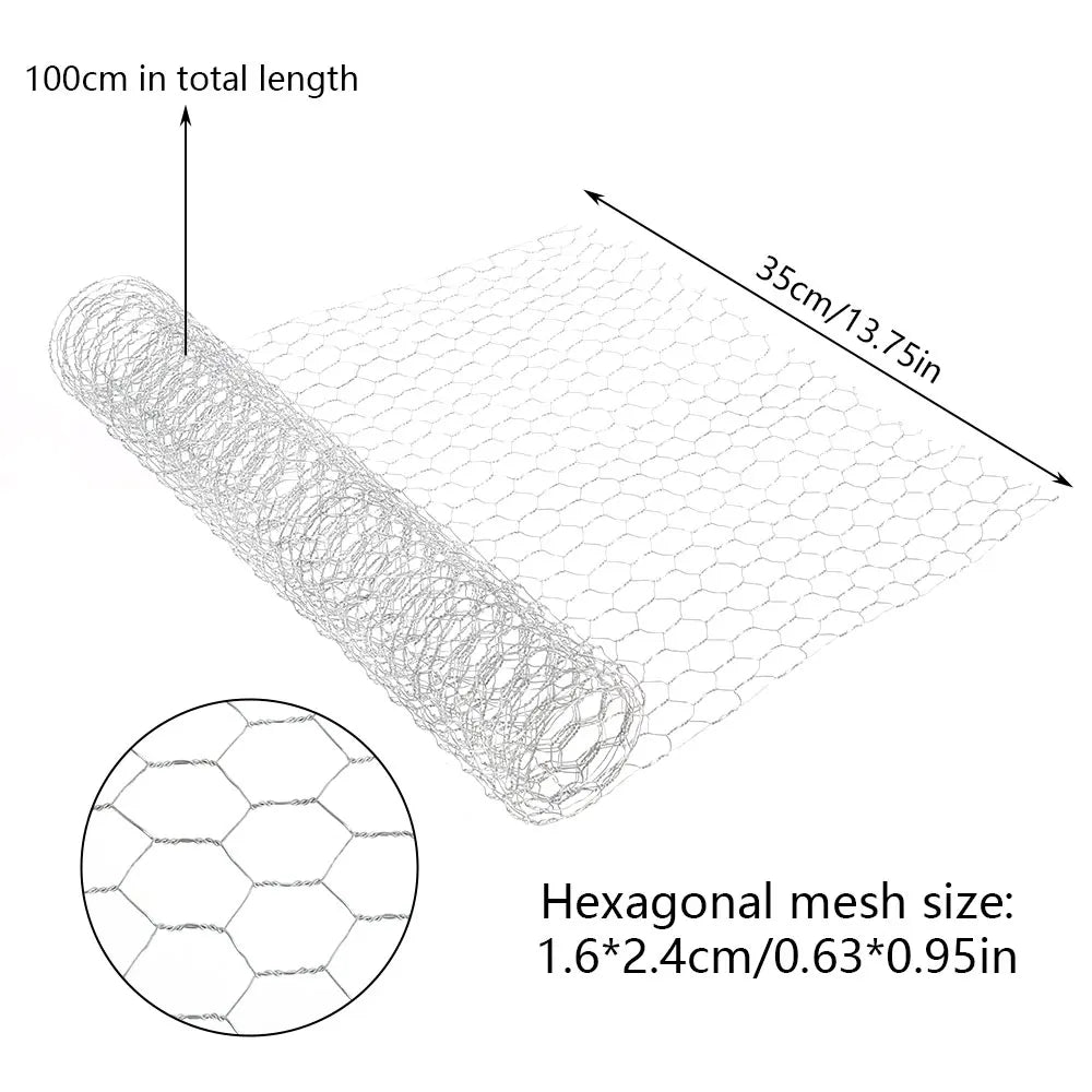 DrahtWerk Sechseck Drahtgeflecht | Verzinkt | 10 m Rolle | Maschenweite 2,5 × 1,5 cm