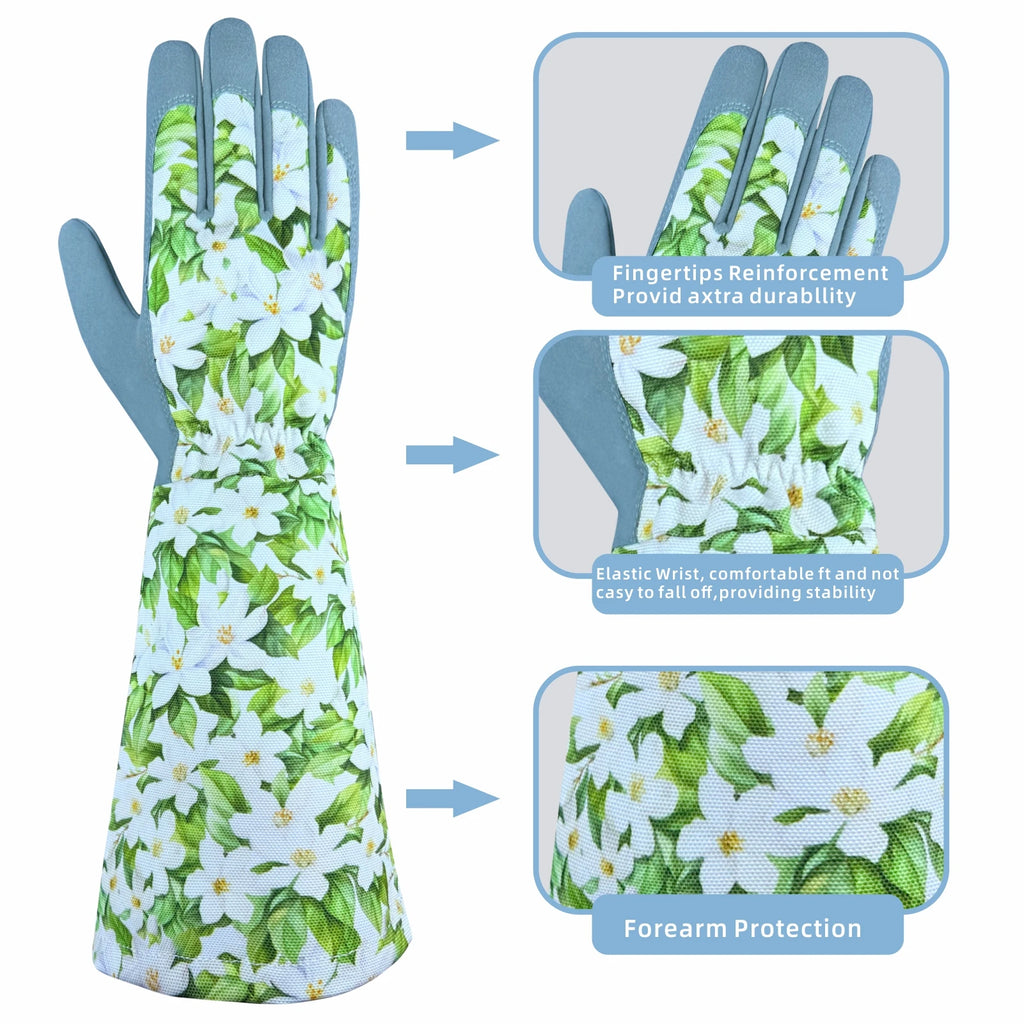 Thornova | Titel: Langärmlige Gartenhandschuhe | Dornensicher mit Verstärkten Fingern & Ärmeln