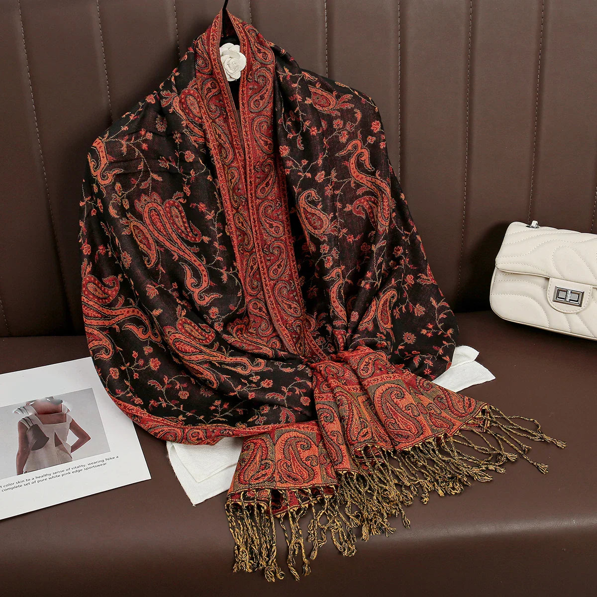 Élégancea | Women's Scarf | Cashmere Feel | 70 × 190 cm | Luxury Print & Warm
