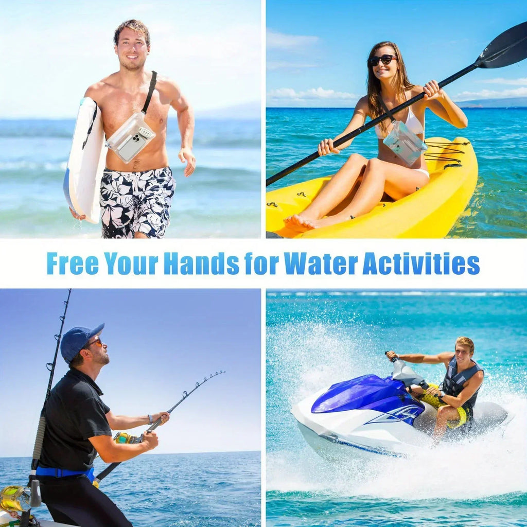 AquaPulse Gear – Wasserdichte Handy-Tasche mit Touchscreen | 3-fach versiegelt | Ideal zum Schwimmen, Rafting & Tauchen