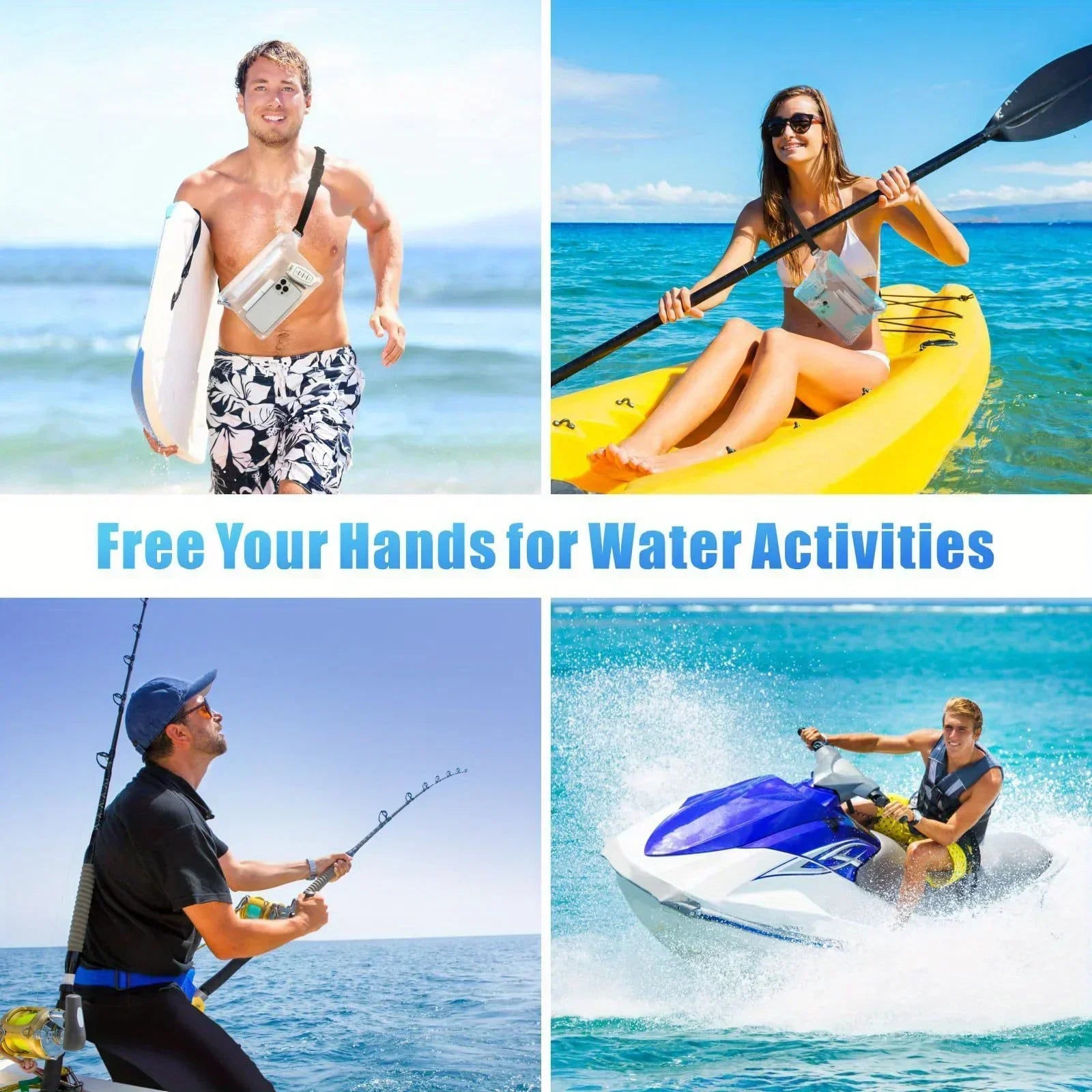 AquaPulse Gear – Wasserdichte Handy-Tasche mit Touchscreen | 3-fach versiegelt | Ideal zum Schwimmen, Rafting & Tauchen