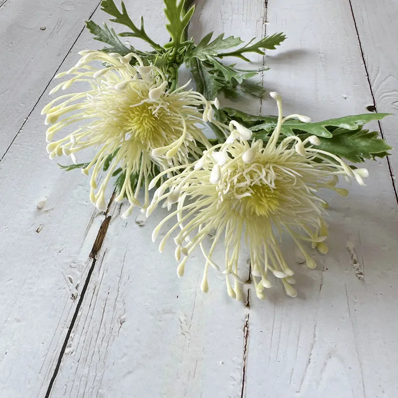 Floravienne Künstliche Chrysantheme 38 cm | große Blüte 10 cm | realistische Deko Blume
