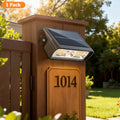Luminaro | Solar-Hausnummernleuchte | 28 Warmweiße LEDs | Wasserdichte Garten-Wandleuchte 800 lm
