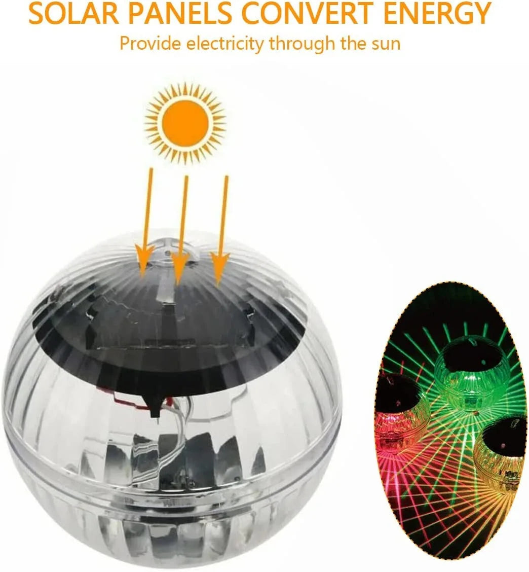 AquaLumé Solar Schwimmleuchte LED Kugel | RGB Farbwechsel | IP65 Wasserdicht | 10 cm