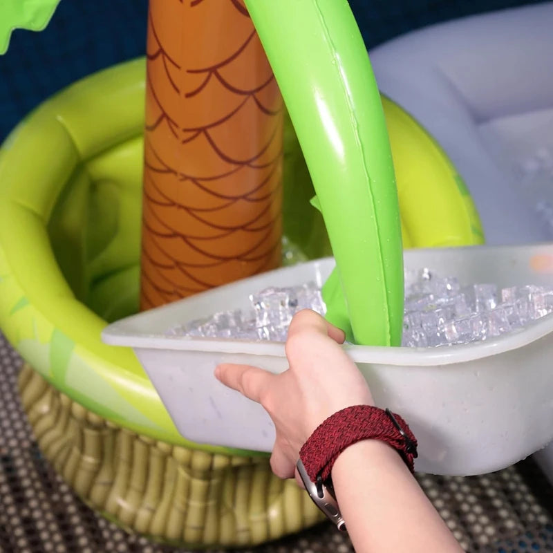 TROPICOVA Eiskübel aufblasbar Palme | Getränkehalter | 63 cm Höhe | Pool Party Deko | Sommer Zubehör