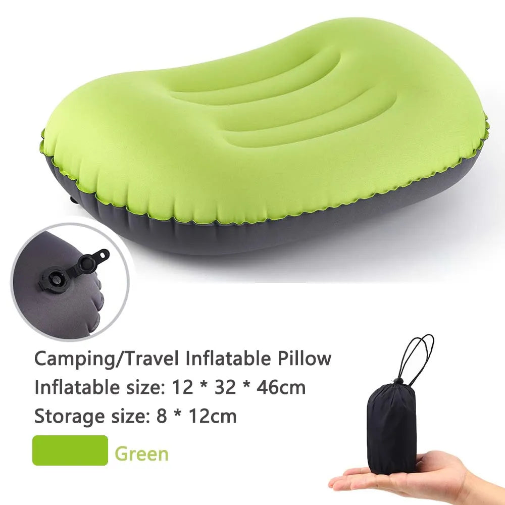 AirNest Inflatable Outdoor Pillow | Compressible & Foldable | Neck Support for Camping, Hiking & Travel