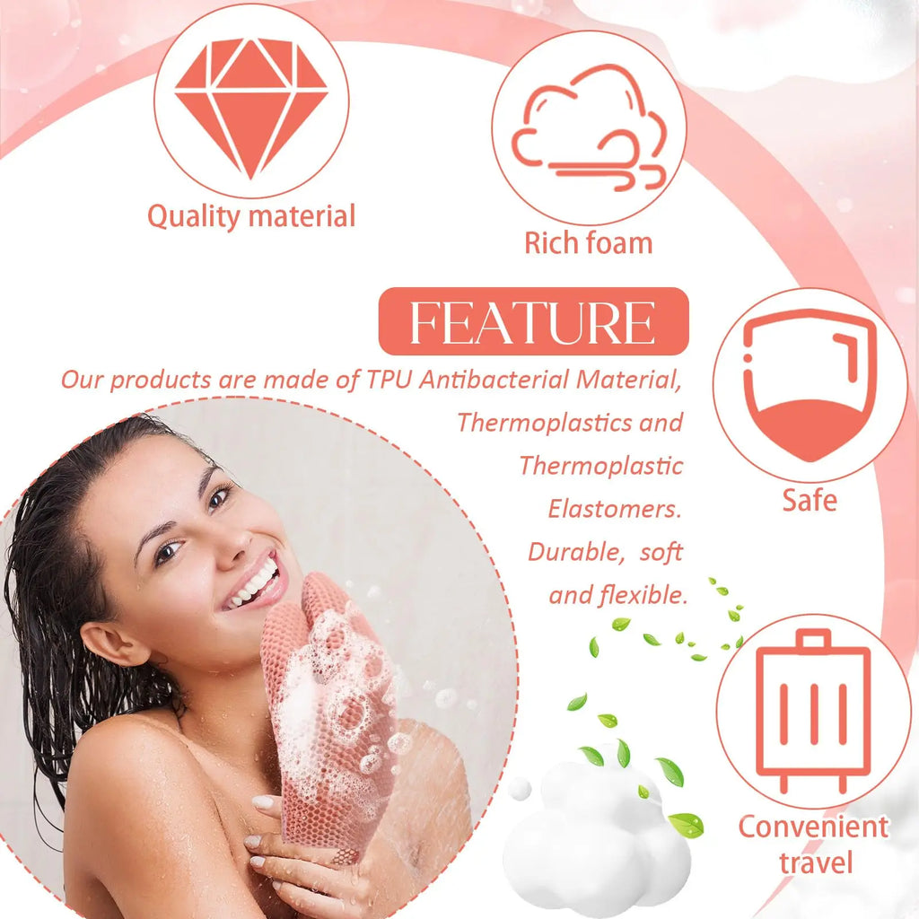 DermaBees Honigwaben Duschhandschuh | Peeling & Massage | Schnelltrocknend | Hautfreundlich