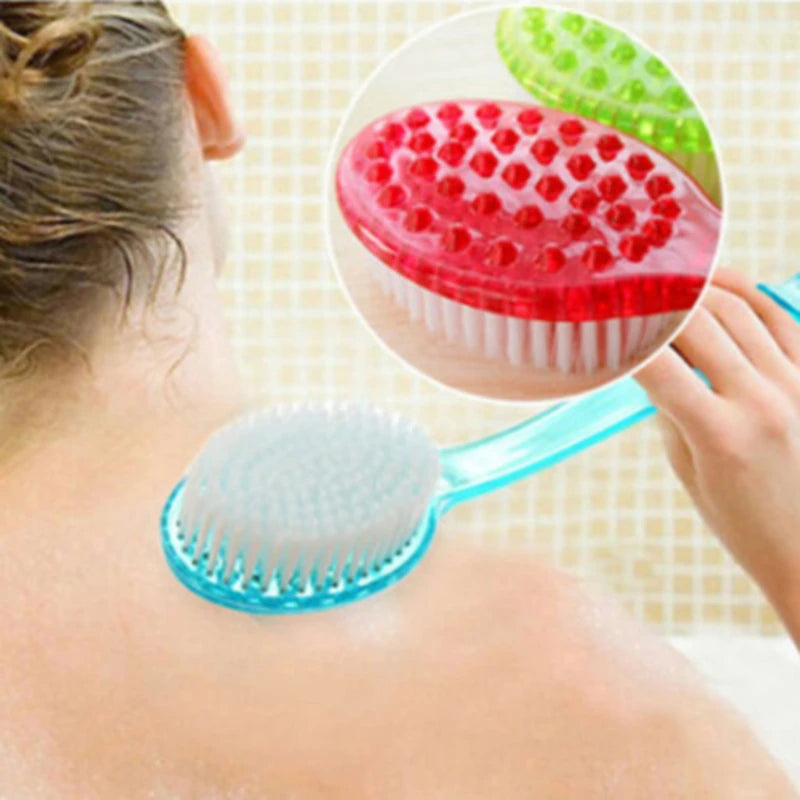 Vitalora Rückenbürste mit Langem Griff | Sanfte Nylonborsten | Körperpflege & Massage | 35,5 cm
