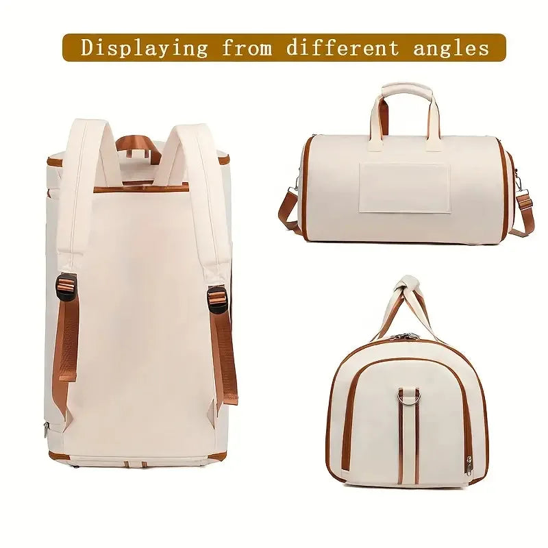 TravelEase Kleidersack Reisetasche 2-in-1 | Faltbar & Knitterfrei | Oxford Stoff | 20–35L