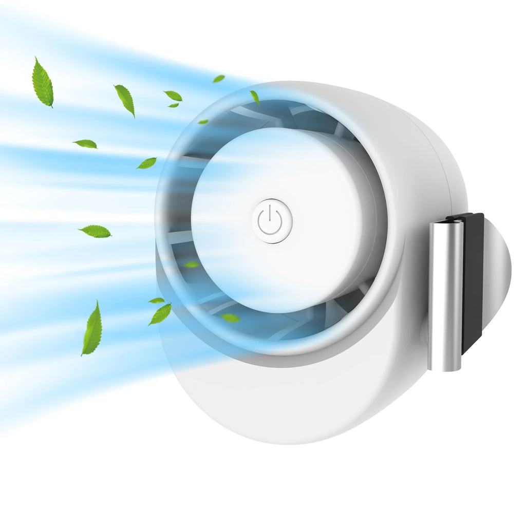 BREEZARO Taillenventilator mit Clip | 360° Verstellbar | 3 Geschwindigkeiten | Wiederaufladbar