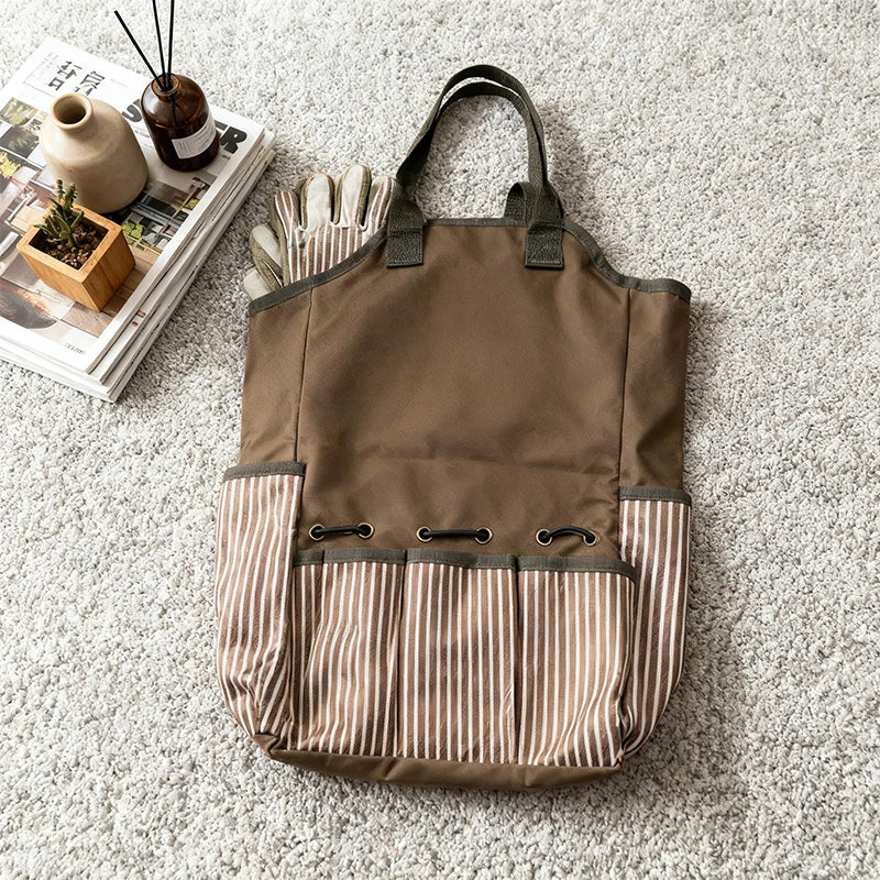 ToolCarry | Große Canvas-Tragetasche für Garten- und Sammelwerkzeuge | Robuste Aufbewahrungstasche mit Hohem Fassungsvermögen