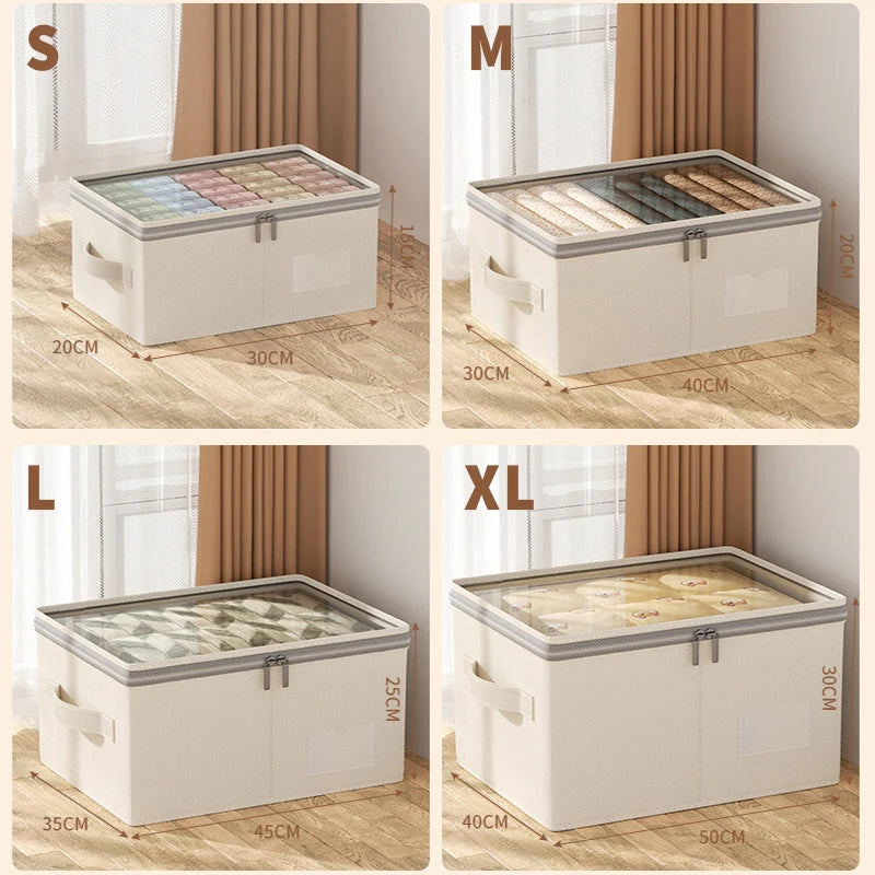 Dormexa Kleider Aufbewahrungsbox mit Deckel | Großes Volumen | Faltbarer Schrank Organizer