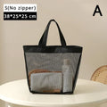 AquaCarry Strandtasche Netz | Schnell Trocknend | Große Kapazität | Dusch & Gym Organizer