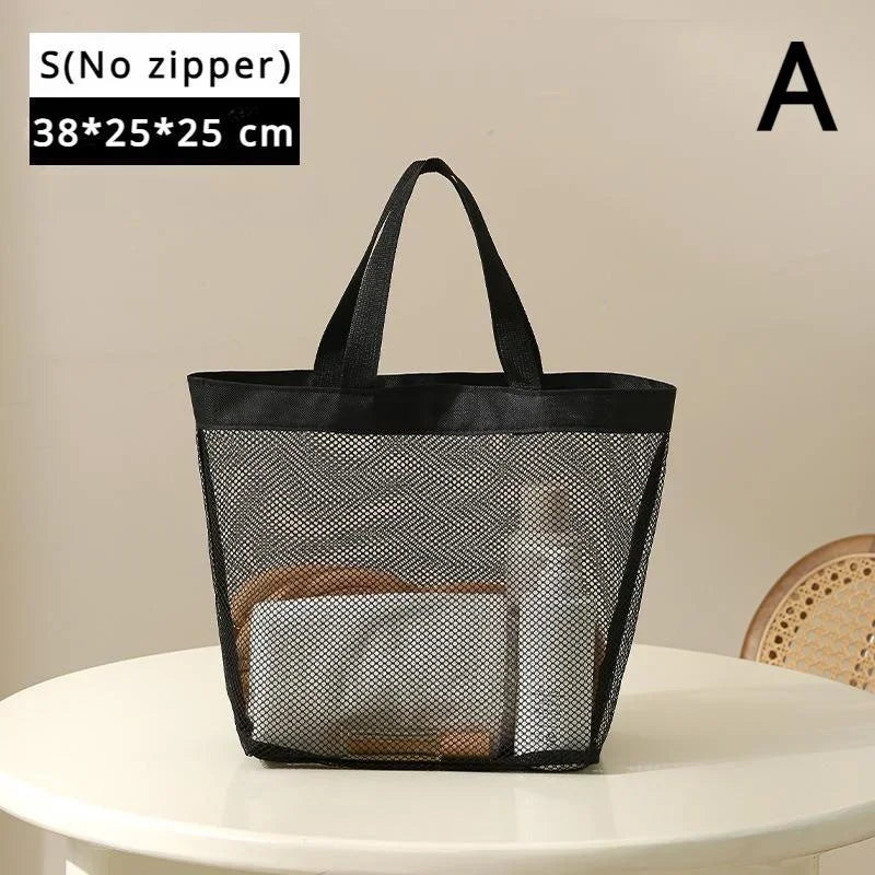 AquaCarry Strandtasche Netz | Schnell Trocknend | Große Kapazität | Dusch & Gym Organizer