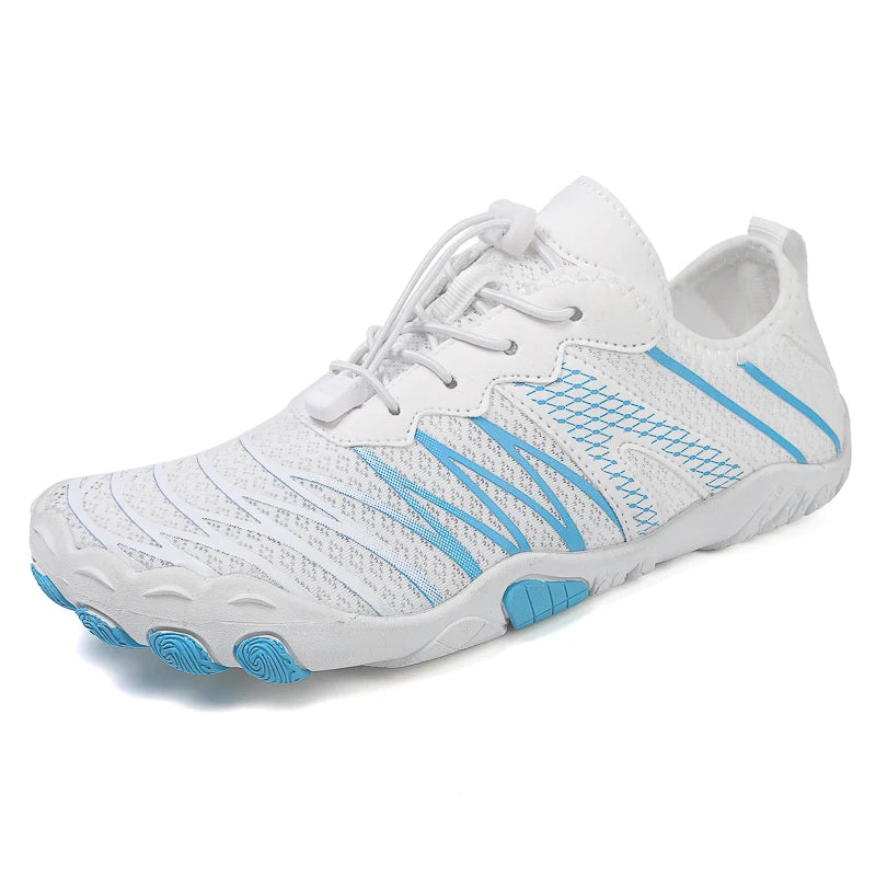 AquaStep Barfuß-Wasserschuhe für Herren & Damen | Schnell trocknend | Zehenschuhe | Sommer Strandschuhe