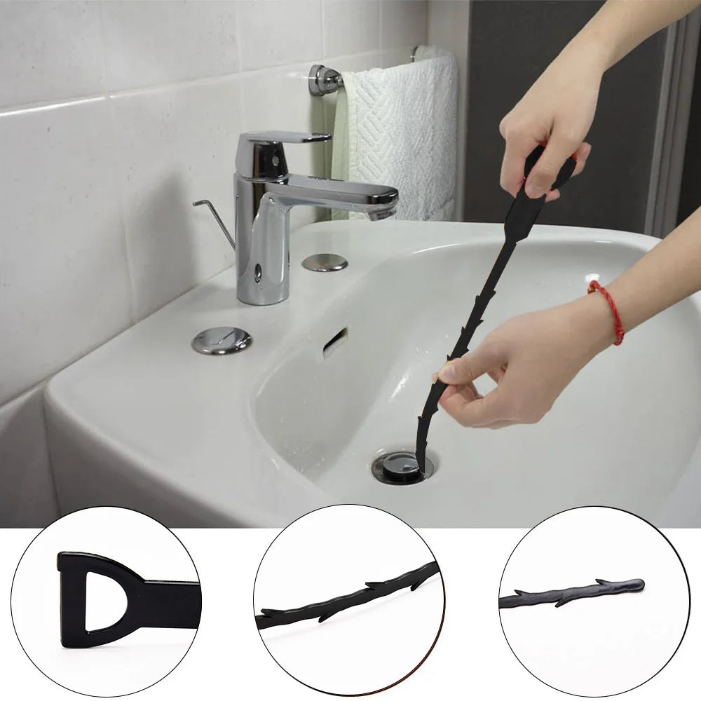 Drainova | Abflussreiniger Set 5-teilig | Haar- & Rohrreiniger | Für Waschbecken, Dusche & Abfluss