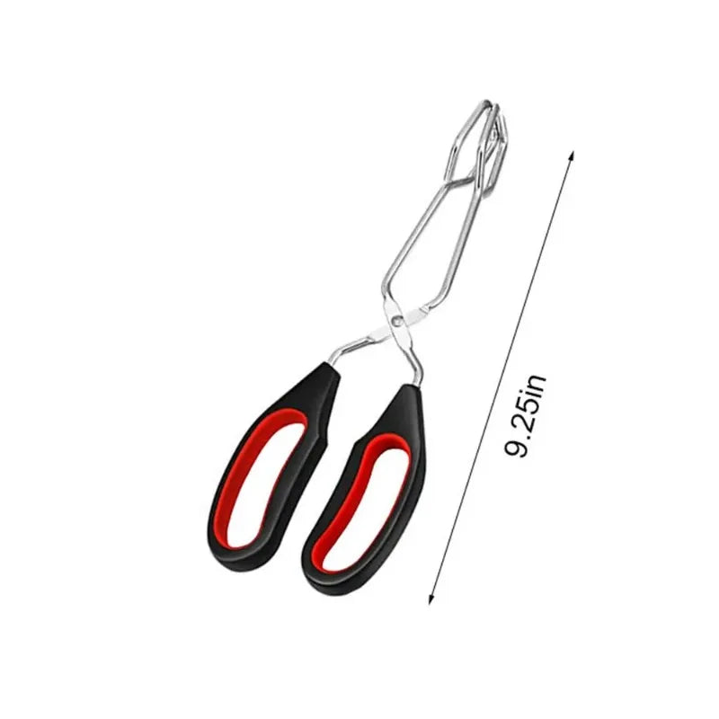Gripflame Grill Tongs with Scissor Handle | 9/11/12 Inch | Heat Resistant & Non-Slip | BBQ Tongs for Meat, Bread & Vegetables | Ideal for Grill, Kitchen & Outdoor