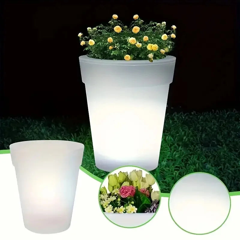 SolaraBloom | Solar-Blumentopfleuchte für den Garten | Automatische LED-Gartenbeleuchtung für Rasen, Terrasse & Hof