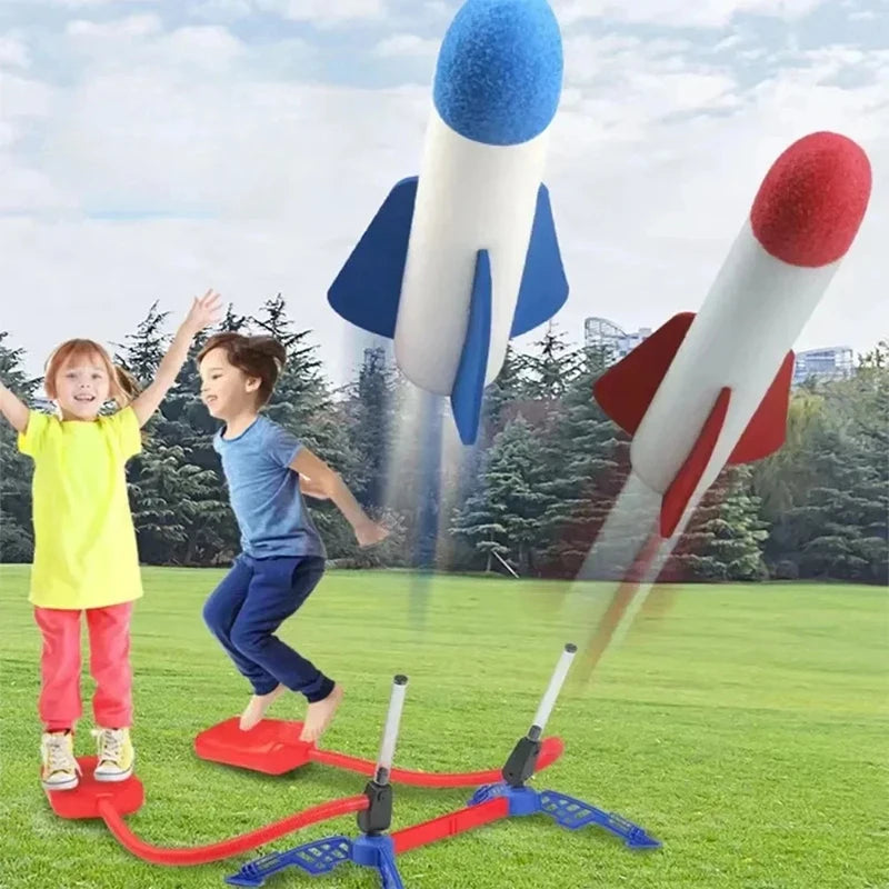 Rocketino | Raketenstarter für Kinder | Fußbetriebene Schaumstoffrakete | Outdoor-Spiel für Garten & Park