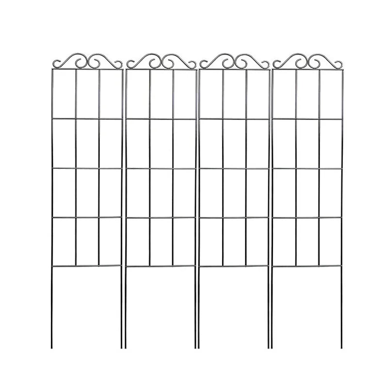 Floravine | Pflanzenrankhilfe aus Metall | Schwarzes Eisendraht-Spalier | Für Kletterpflanzen & Zimmerpflanzen | 50 x 15 cm