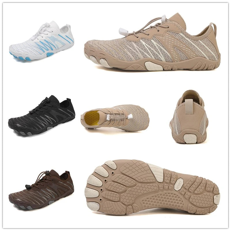 AquaStep Barfuß-Wasserschuhe für Herren & Damen | Schnell trocknend | Zehenschuhe | Sommer Strandschuhe