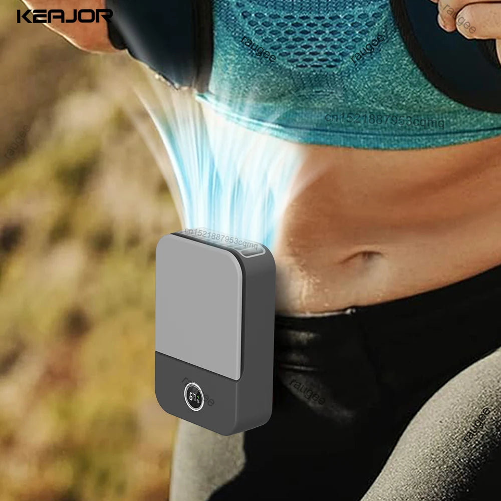 Coolvento Mini Ventilator | Taillenclip & Halsventilator | 2000 mAh Akku | 3 Stufen USB-C