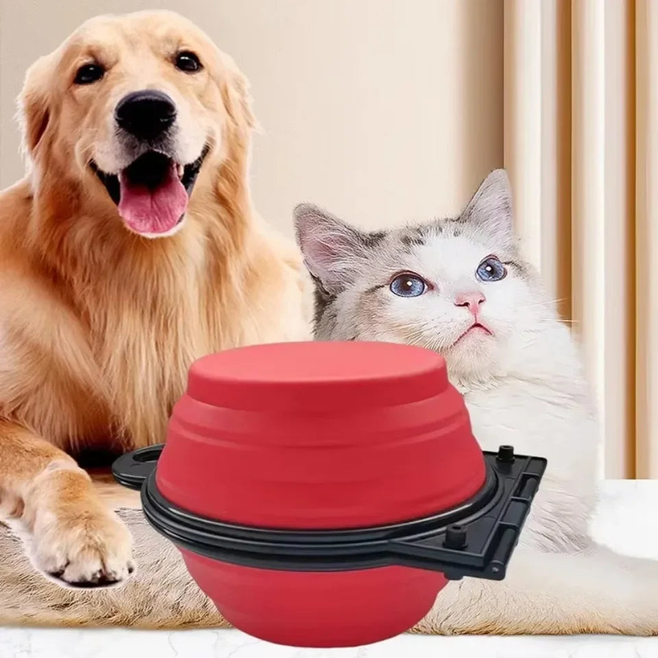 PawSip Duo Reise Napf für Hunde & Katzen | 2-in-1 Doppelnapf faltbar | Tragbar für Outdoor | Wasser & Futter