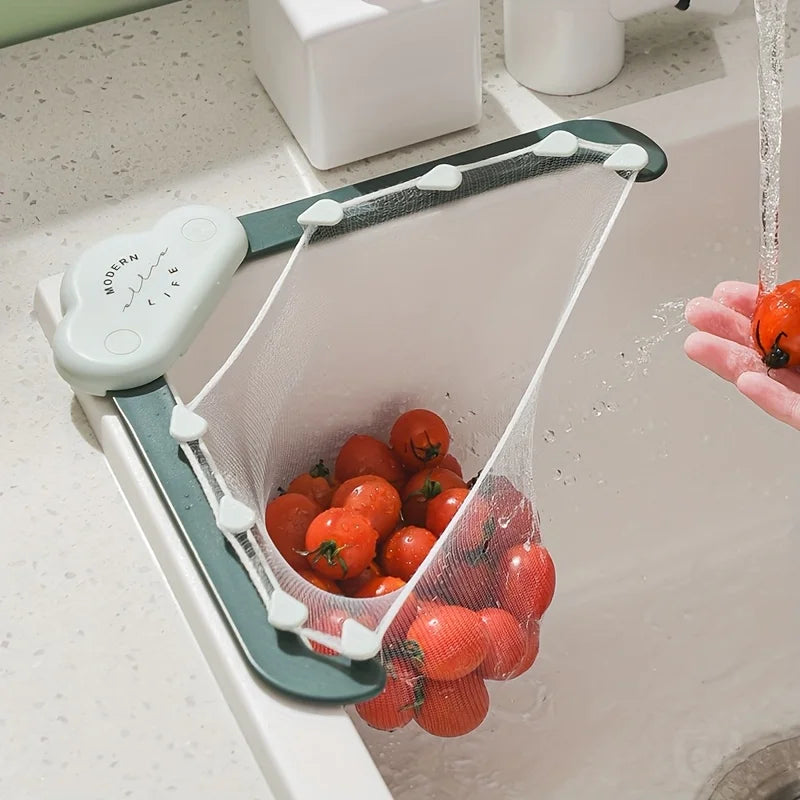 CleanSink Pro 51-teiliges Küchenspülen-Siebset | Dreieckiges Abtropf- und Aufbewahrungskorb-Set | Anti-Food-Kontakt Filter & Mesh | Abfall-Organizer