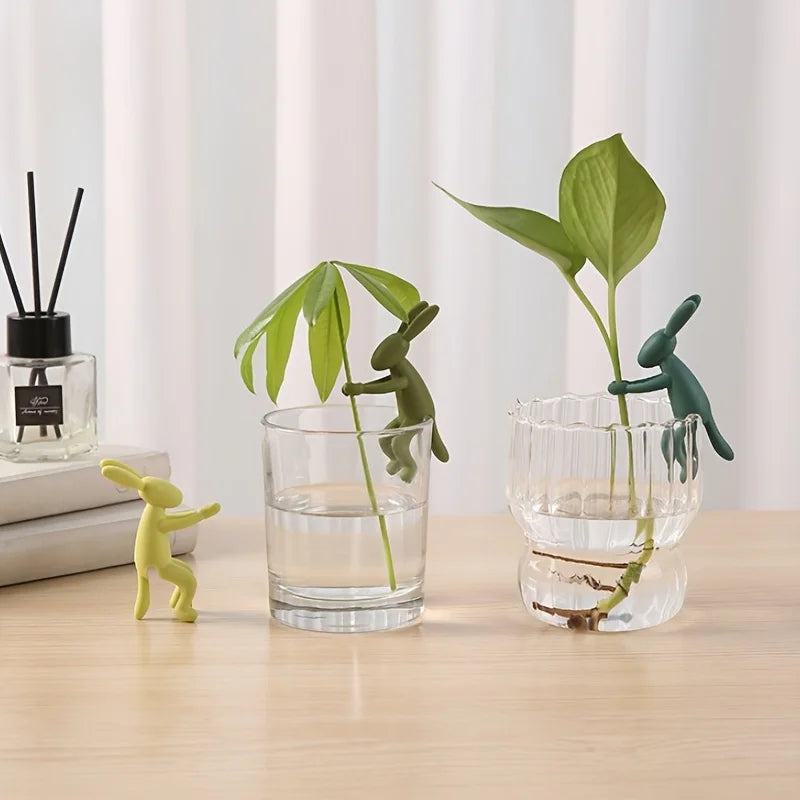 GreenHug Pflanzen Stecklingshalter Hase | Stängelstütze für Vase | 7 cm