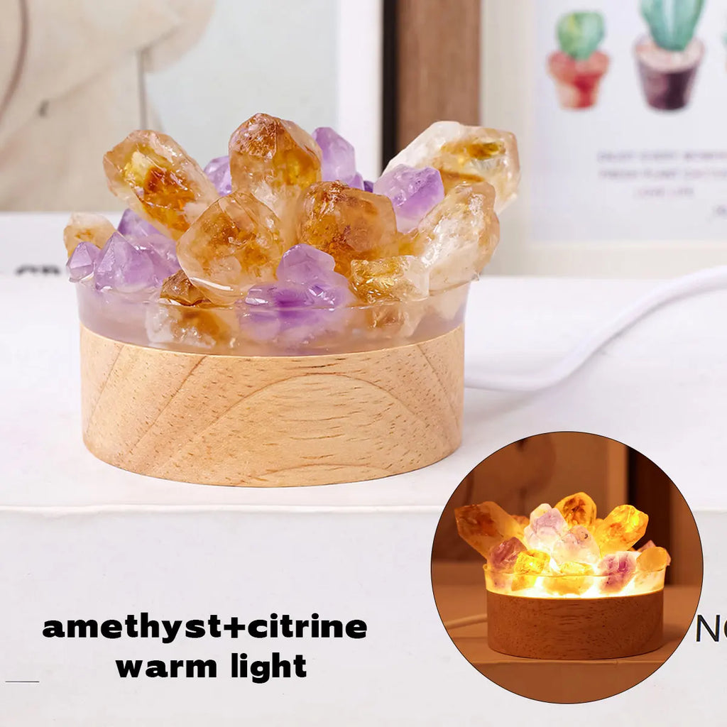 Crystal Lamp Natural Stone | Handmade | Feng Shui & Wellness Decor | 150–200 g
