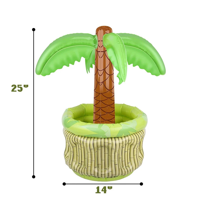 TROPICOVA Eiskübel aufblasbar Palme | Getränkehalter | 63 cm Höhe | Pool Party Deko | Sommer Zubehör