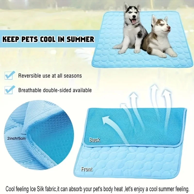 CoolPaws Plaid Kühlmatte für Hunde & Katzen | Wasserdicht & langlebig | Ungiftig | Kariertes Design | Maschinenwaschbar | S–L
