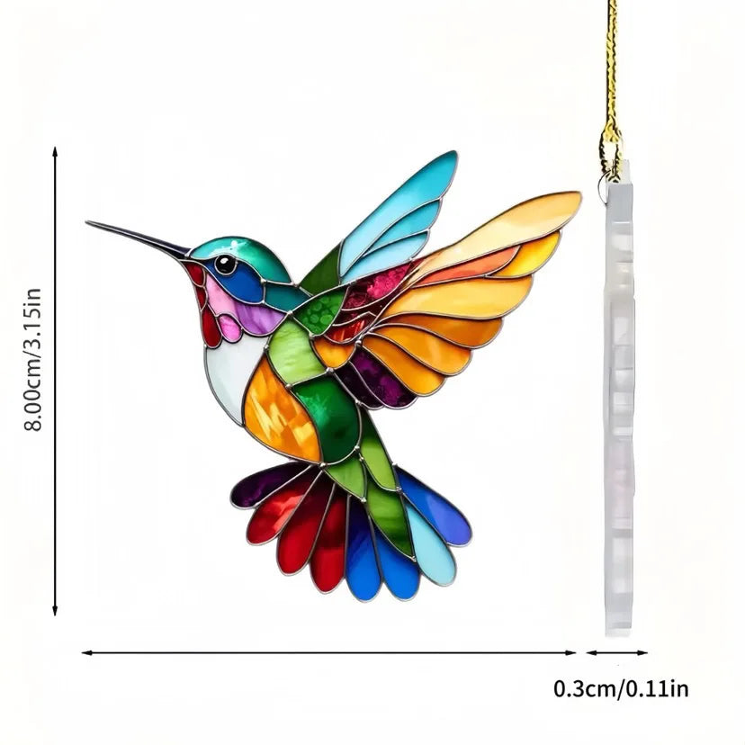 ColibriLuma Kolibri Fensterhänger | Acryl Suncatcher | 8 cm | Bunt | Garten Deko