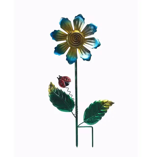 Floravera | Metall-Blumenstecker für den Garten | Dekorative Gartenskulptur | Wetterfestes Design für Rasen und Beete
