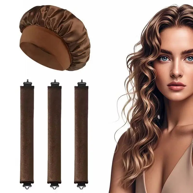 FlexiCurls Hitzefreie Haarwickler Stirnband | Flexible Schaum-Lockenwickler | 25 cm | Schlaf-Locken & DIY Styling | 3 Stück