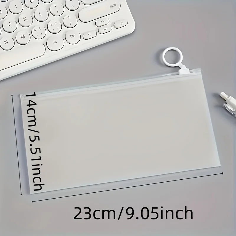 ClearVoy | 12er Set transparente PVC Reißverschluss-Aufbewahrungsbeutel mit Griffen – wiederverwendbare Organizer-Taschen für Reise und Haushalt