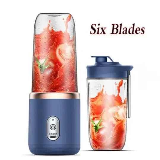 Frutiva Tragbarer Mini-Smoothie-Mixer | 6 Edelstahlklingen | 400 ml | USB wiederaufladbar | Personal Juicer