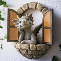 Dracoria Drachen Gartenfigur aus Resin | Gothic Fantasy Skulptur | Deko für Garten & Terrasse