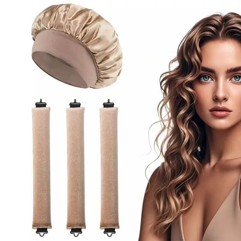 FlexiCurls Hitzefreie Haarwickler Stirnband | Flexible Schaum-Lockenwickler | 25 cm | Schlaf-Locken & DIY Styling | 3 Stück