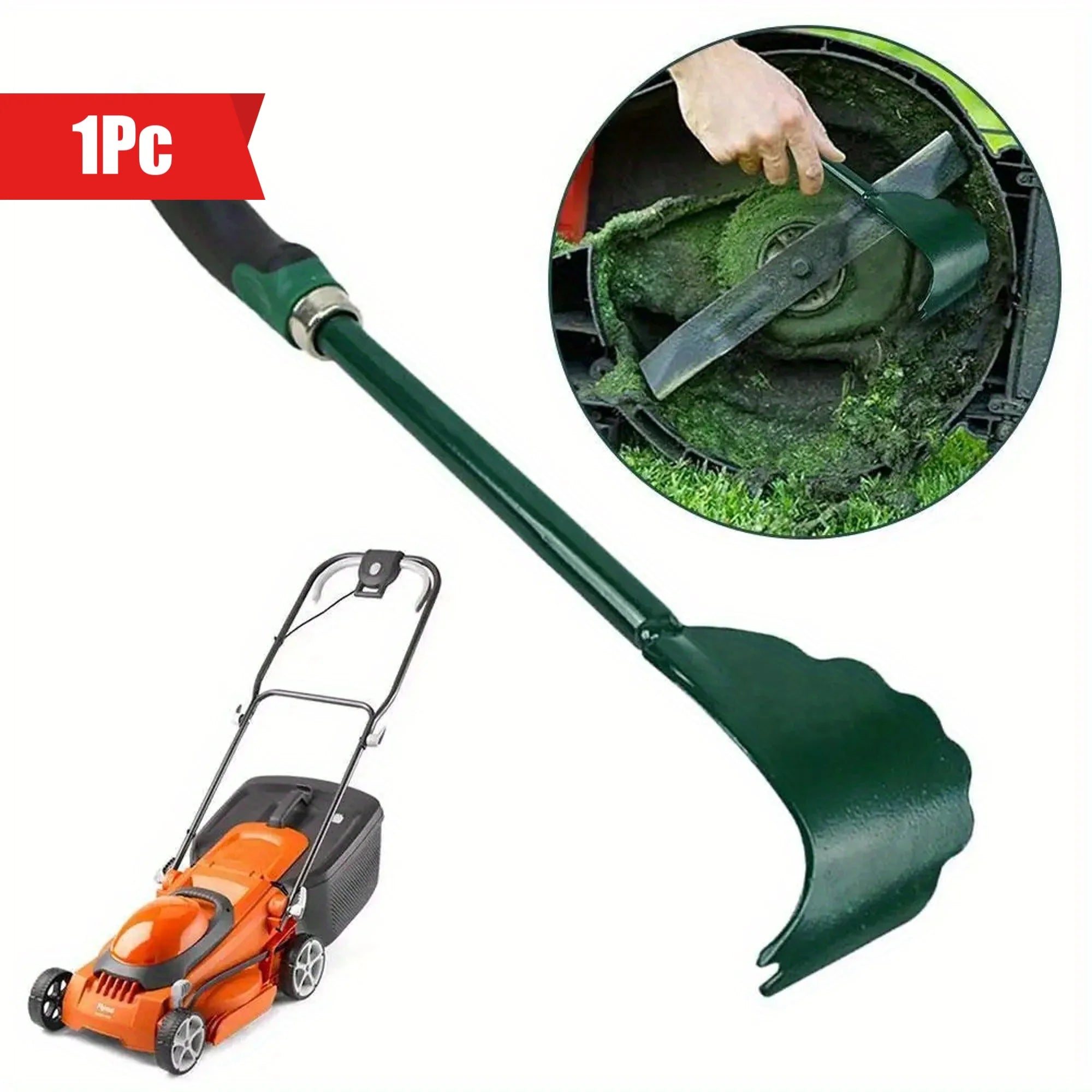 DeckClean Pro | Rasenmäher-Reinigungsschaber aus Metall | Ergonomischer Langgriff zur Unterboden- & Mähdeckreinigung