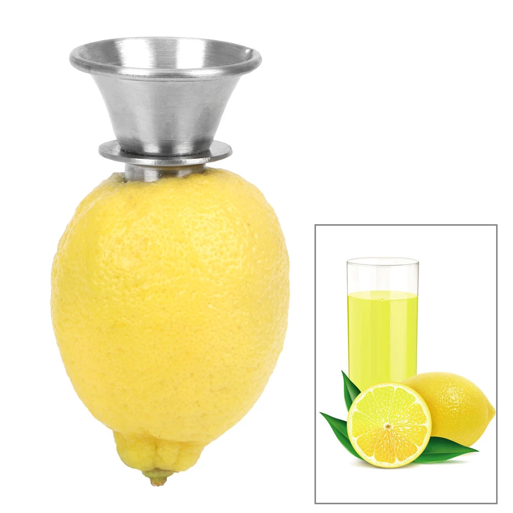 Juicella Hand-Zitruspresse | Edelstahl | Zitronen-, Orangen- & Limettensprayer