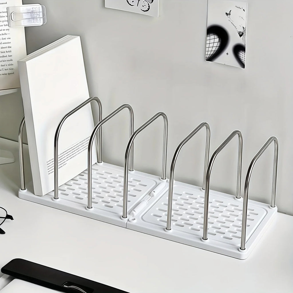 DeskMate Pro Moderner Büro-Organizer | Vertikaler Ablagehalter für Dateien & Bücher | Minimalistisches Design | Kunststoff